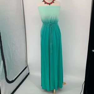Young Fabulous and Broke strapless ombre maxi